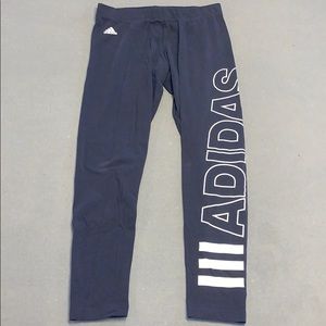 Adidas Dark Blue Cotton Leggings